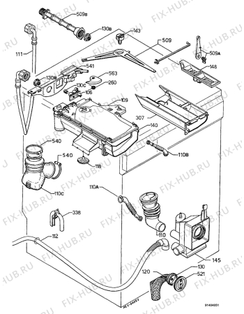 Взрыв-схема стиральной машины Zanussi FL1222CH - Схема узла Water equipment